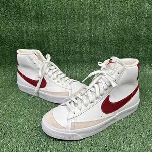 New Nike Blazer‎ High-Top Sneakers White Red Accents Youth Size 7